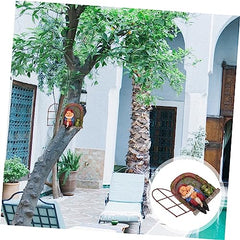 Toyvian 1Pc Old Man Garden Gnome Statue Pendant Funny Outdoor Tree Hanging Ornament for Courtyard Landscape Decor for Decoration and