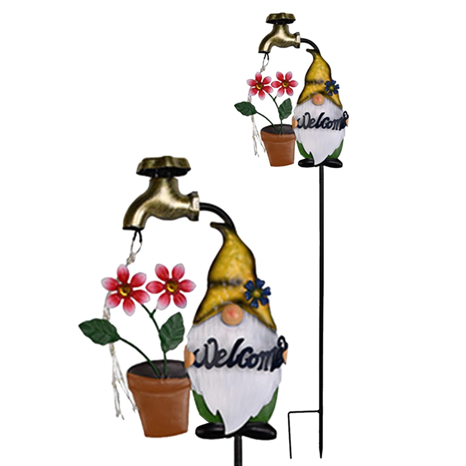 Zqkimzi Solar Landscape Lighting, Christmas Solar Lights, Outdoor Pathway Lights, Cartoon Gnome Solar Garden Stakes for Outdoor Christmas Decorations, Pathway Lighting, and Winter Yard Decor