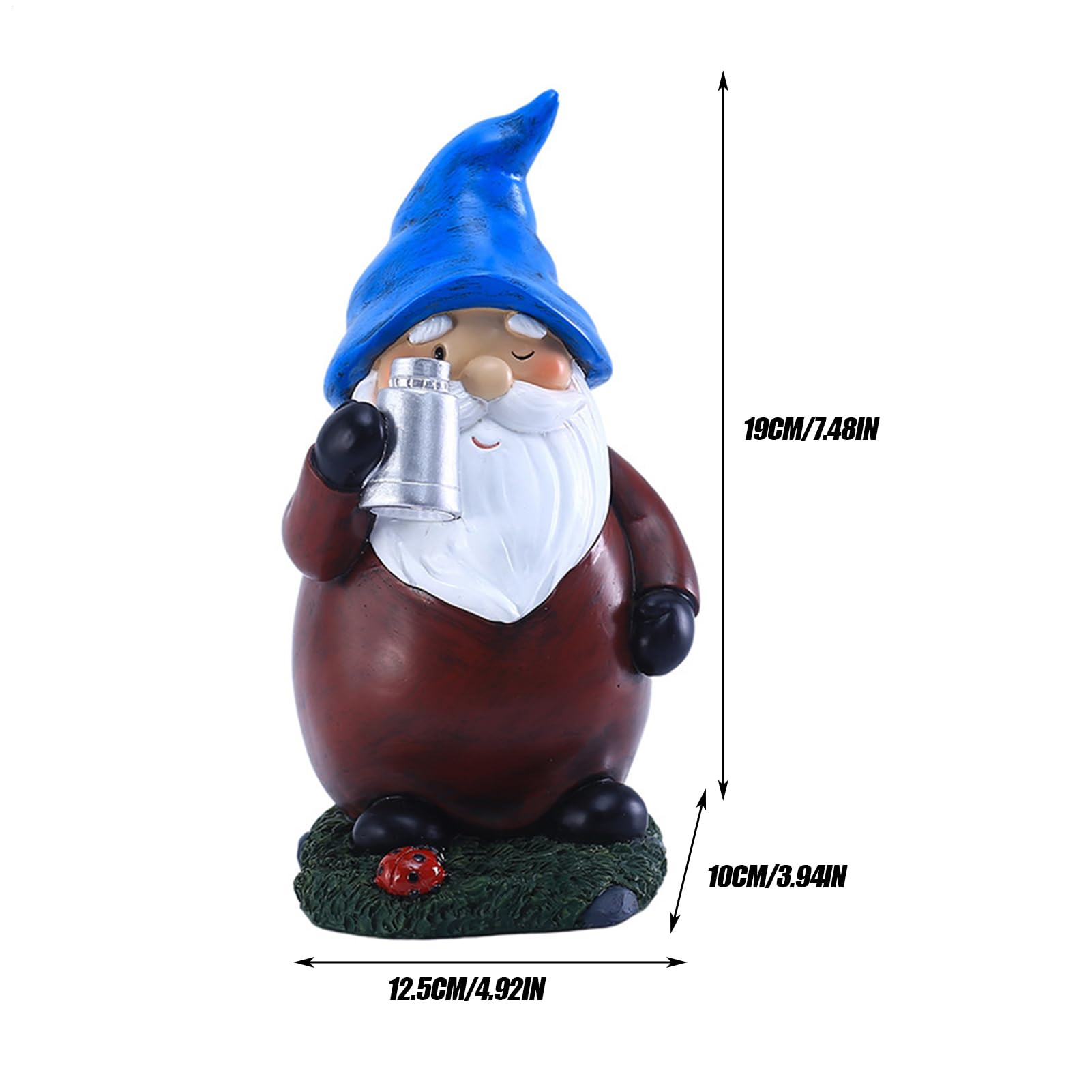 Solar Gnomes | Garden Gnome Statues | Ornaments Statues Figurines Sculptures with Light Waterproof for Porch Patio Halloween Fall Front Backyard