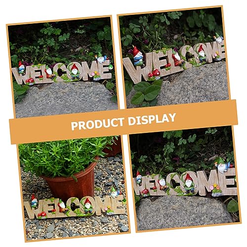 Happyyami Figurine Cute Outdoor Garden Decor for Patio and Lifelike Gnome Statue for Home Decoration and Creative Design for Welcoming Guests