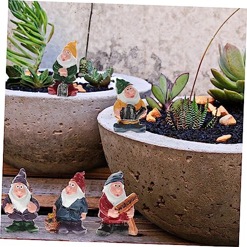 Cabilock Creative Resin Gnome Doll Set Unique Outdoor Garden Adornment Lifelike Dwarf Figurines for Home Patio and Lawn Decoration Resin Craftsmanship for Long-lasting Use