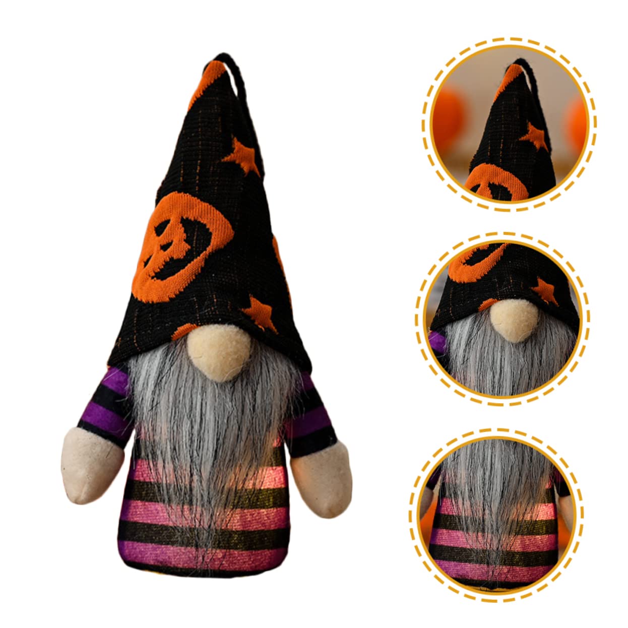 Cabilock 4pcs Halloween Gnome Ornaments Lighting Gnome Pendants Hanging Gnome Dolls Mushroom Solar Lights Elegant Home Decor