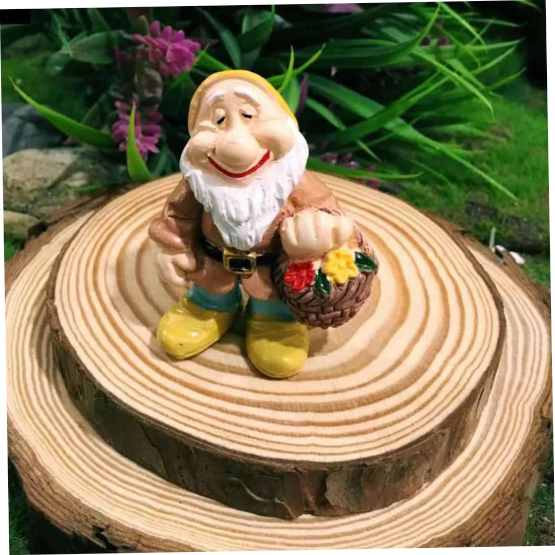 14PCS Garden Gnome Fairy Garden Gnome Statue Mini Dwarf Elf Resin Sculpture Potted Micro Landscape
