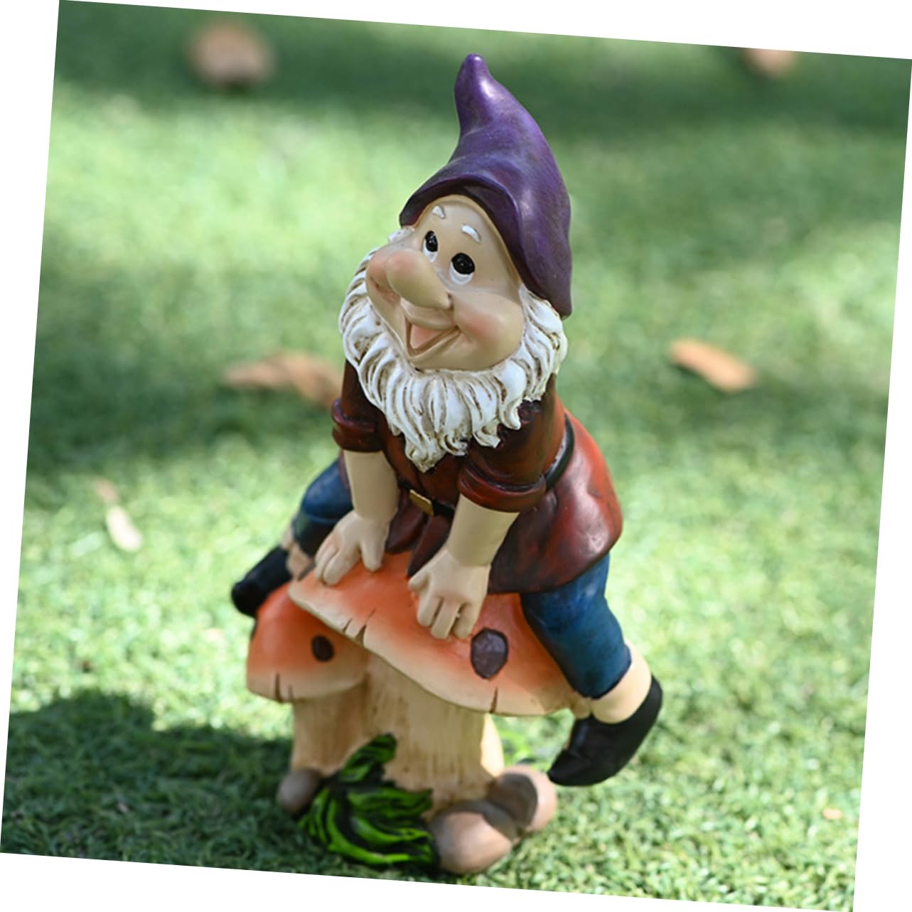 SUPVOX 1Pc Outdoor Garden Resin Dwarf Statue Decorative Gnome Figurine for Home and Patio Durable Design for Garden Ornamentation for Family