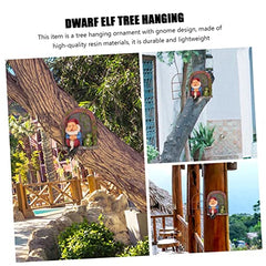 Toyvian 1Pc Old Man Garden Gnome Statue Pendant Funny Outdoor Tree Hanging Ornament for Courtyard Landscape Decor for Decoration and
