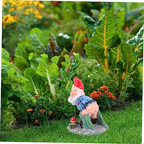 BESPORTBLE Gnome Yard Ornament Funny Elf Statue Gnome Garden for outside for Decor Window Cabinet Desk