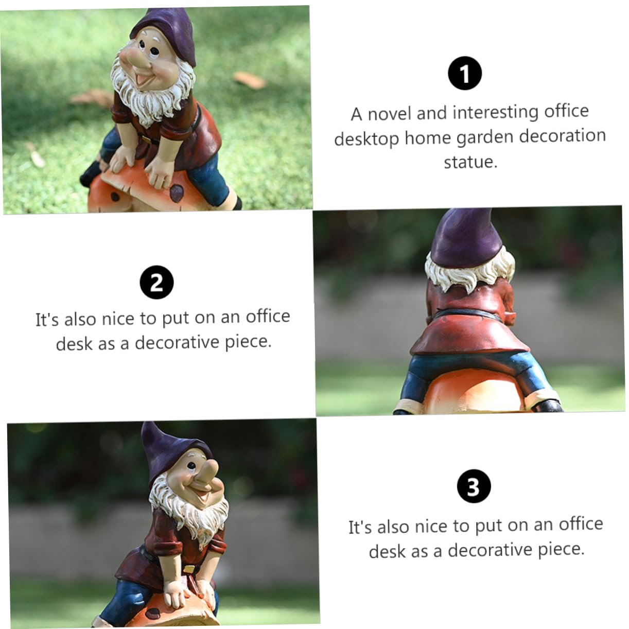 SUPVOX 1Pc Outdoor Garden Resin Dwarf Statue Decorative Gnome Figurine for Home and Patio Durable Design for Garden Ornamentation for Family