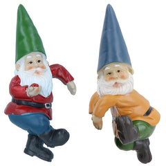 AB Tools Gnome Plant Pot Hanger Garden Home Yard Ornament Statue Vase Hugger Pair