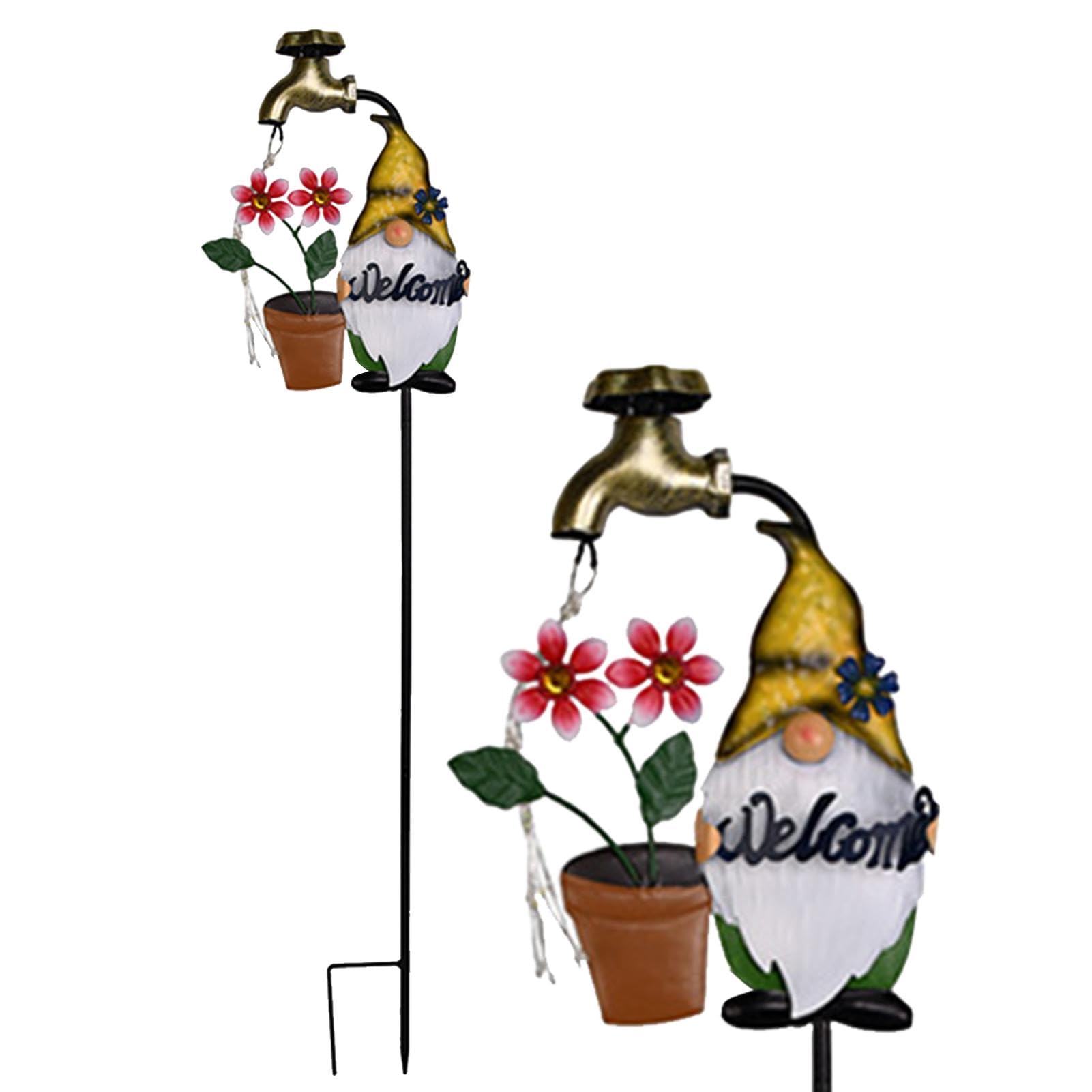 Zqkimzi Solar Landscape Lighting, Christmas Solar Lights, Outdoor Pathway Lights, Cartoon Gnome Solar Garden Stakes for Outdoor Christmas Decorations, Pathway Lighting, and Winter Yard Decor