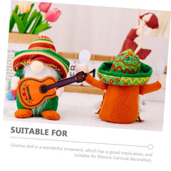 Ciieeo Carnival Gnome Doll Unique Mexican Gnome Decor for Home Decoration for Festive Celebrations and Carnival Parties Centerpiece for Tables and Shelves
