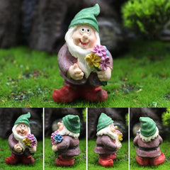Mini Gnomes Set of 7 - Fairy Garden Accessories, Tiny Gnome Figurines for Miniature Fairy Garden Decor, Plant Pot Decorations