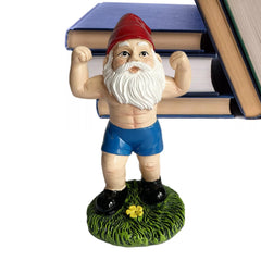 Funny Workout Garden Gnomes Statues, Outdoor Funny The Muscular, Barbell And Dumbbell Gnomes Decorations, Indoor Figurine For Home Tabletop, Garden Gnomes Ornaments, Funny Statue