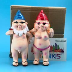YiMOO Garden Gnomes Funny, Gardening Rude Novelty Unusual Gifts for Women Men Funny Garden Ornaments Outdoor Unusual