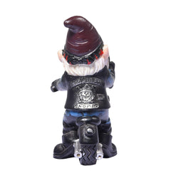 Lievevt Garden Gnome Statue Naughty Gnome Motorcycle Statue Axle Grease The Biker Christmas Decoration Ornaments For Lawn Patio Yard Indoor Outdoor Holiday Home Office