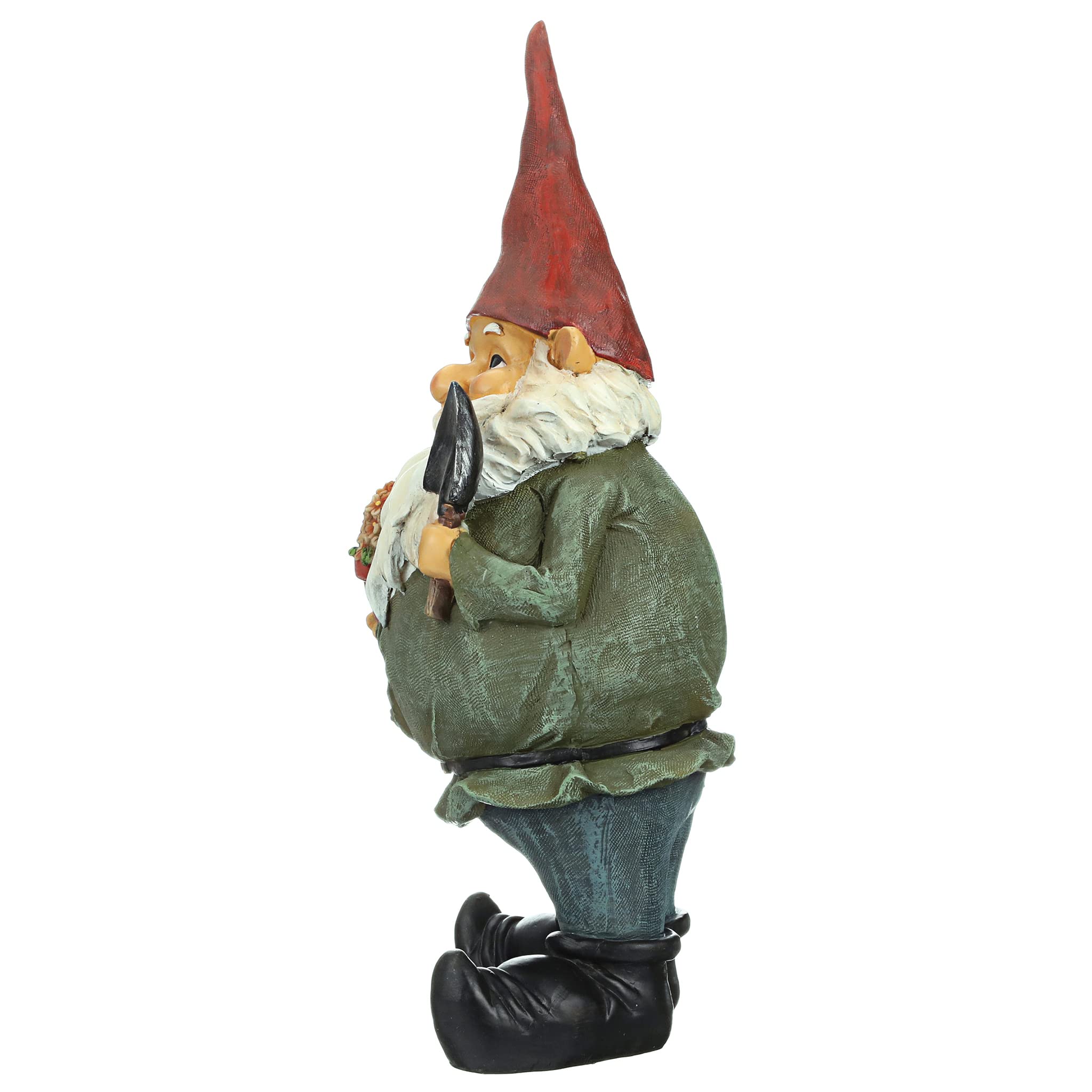 Design Toscano QM211261 Garden Gnome Statue - Dagobert with Gifts Garden Gnome - Lawn Gnome
