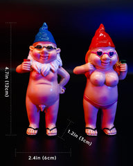 Estefanlo Garden Gnome Funny Couple, Couple Statue, Figures Decoration for Outdoors, Outdoor Sculpture, Waterproof, Funny, Dwarf, Gift Home, Lawn, Balcony