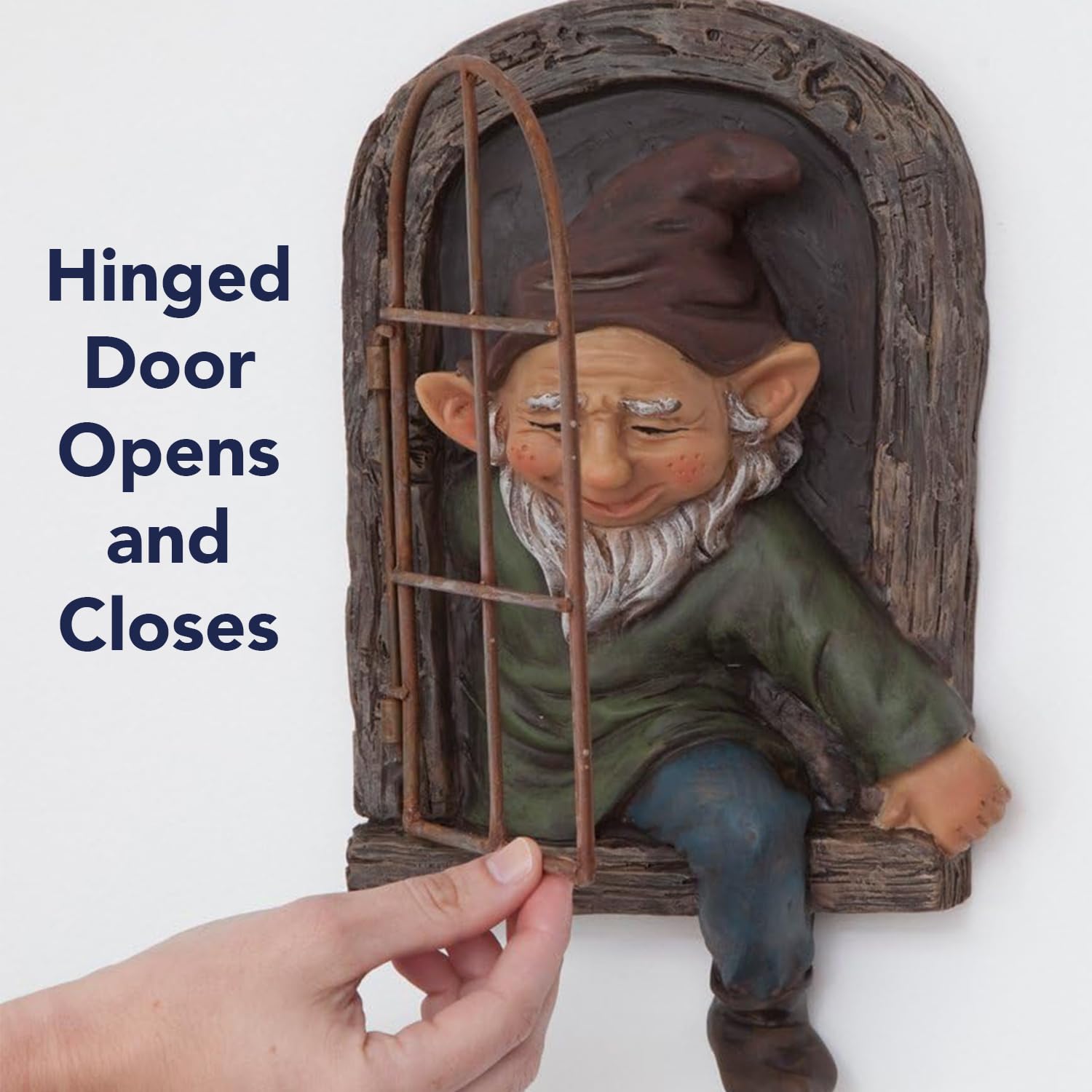 Bits and Pieces - Gnome From The Window Tree Decoration - Garden Decoration - Tree Face - Sculpture
