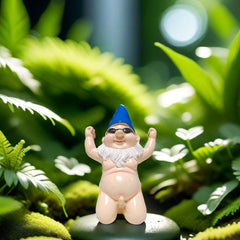 Heuvcnsr Funny Garden Gnomes Outdoor Statues,Funny Garden Gnome Outdoor Statues Naughty Sculpture Decoration for Indoor Lawn Yard.