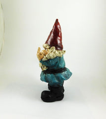 Seven Secrets Rude Gnome giving the finger Patio Ornament Garden Funny Statue Figurine Go Away Gesture | 39188