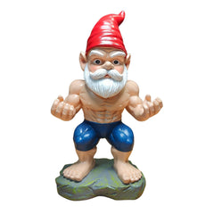 GIOMLE Bodybuilder Garden Gnome - Muscle Gnomes Statue, Funny Outdoor Decor for Home, Patio & Gym, Weatherproof Lawn Decoration, Unique Gifts for Men/Women & Fitness Enthusiasts