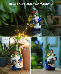 AIGEL Garden Gnomes Statues,Solar Garden Statue Outdoor Decor,Large Gnomes with Solar Light,Standing Statue for Patio,Lawn,Yard Art Decoration, Figurine Ornament Gift