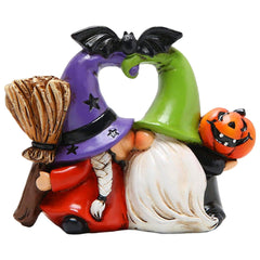 Pzuryhg Halloween Gnomes, Garden Gnomes, Spring Gnomes, Outdoor Gnomes Decorations, Gnomes Couple Decorations, Flower Gnomes Ornaments Decor, Summer Gnomes Figurines, Kiss Gnome Statue For Home