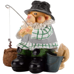 Smart Solar Figure GNOMO Fishing 22.5CM, Black/White