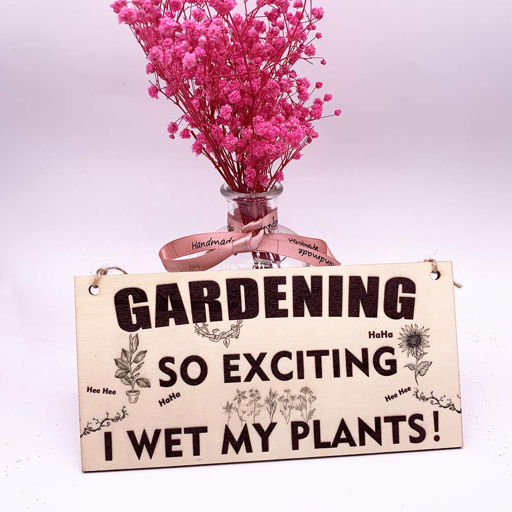 Gardening Gifts Sign for Men Women Funny Garden Ornaments Outdoor Gardeners Novelty Present Xmas Garden Plaque Unusual Plant Gift Naughty For Grandad Birthday Gift under 5 Pounds