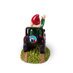 Kwirkworks Funny Garden Gnome - 4x4 Truck Wave Lawn Statue - 8 inches Tall