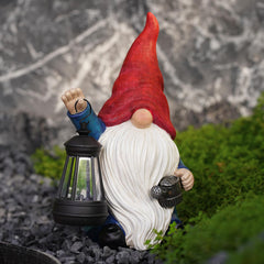 Vereemy Solar Gnomes Statues with Watering Can LED Lights Lantern Garden Decor Birthday Outdoor Gifts for Women Mom Art Resin Gnomes Sculpture for Yard Porch Patio Lawn Yard,Lantern Watering Can
