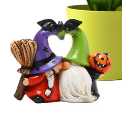 Pzuryhg Halloween Gnomes, Garden Gnomes, Spring Gnomes, Outdoor Gnomes Decorations, Gnomes Couple Decorations, Flower Gnomes Ornaments Decor, Summer Gnomes Figurines, Kiss Gnome Statue For Home