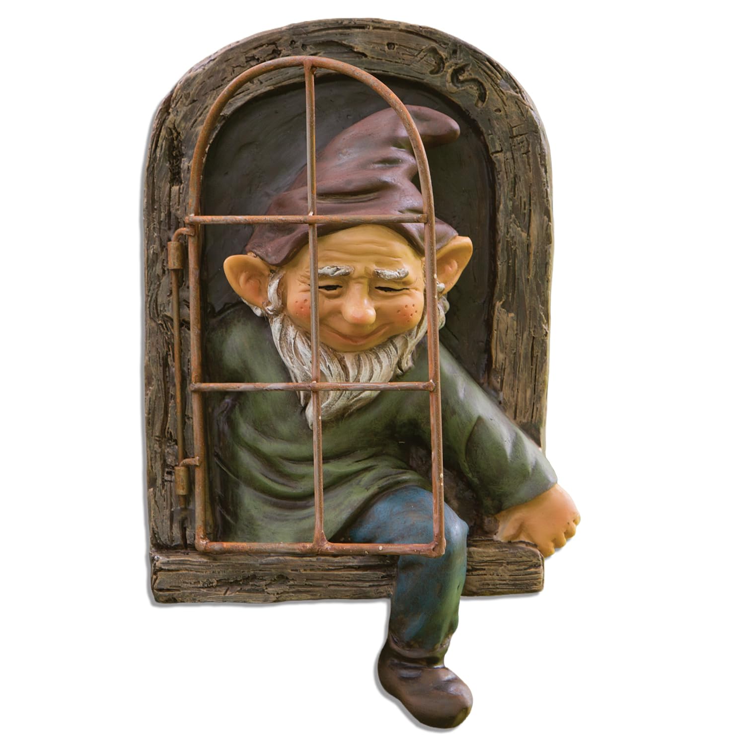 Bits and Pieces - Gnome From The Window Tree Decoration - Garden Decoration - Tree Face - Sculpture