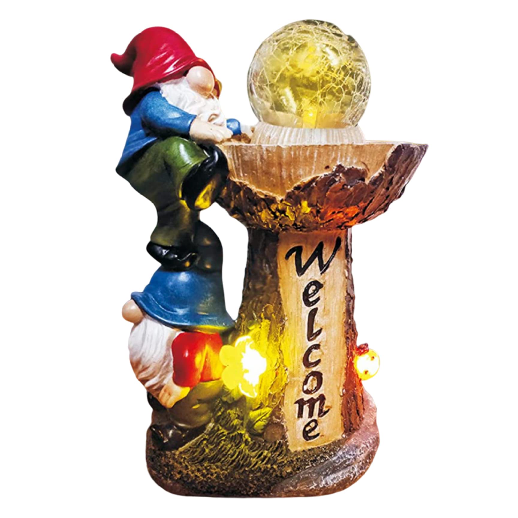 Gnome Solar Lights Outdoor Garden,Garden Gnomes Solar Light Garden Gnome Statue for Home Yard Porch Decor