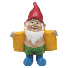 Lesser & Pavey Naughty Gnome With Coat 9" Gnomes Behaving Badly Figurines Statues For Home Decor | Ideal Ornaments Friendship Gifts For Women & Men | Lovely Table Centerpiece & Living Room Accessories