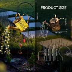 GLOBAL GOLDEN Solar Watering Can Light, LED Solar String Lights Waterproof Dual Mode Water Can Lights for Garden Patio Yard Pathway Lantern Plant Decoration