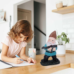 Garden Gnome with Gun, Military Gnome Soldiers Garden Gnome, Tactical Statue for Indoor Outdoor, Patio, Yard, Lawn Ornaments, Home Décor