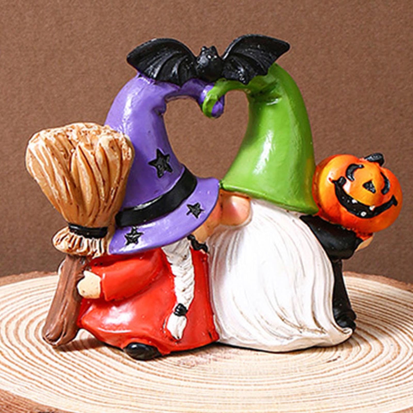 Pzuryhg Halloween Gnomes, Garden Gnomes, Spring Gnomes, Outdoor Gnomes Decorations, Gnomes Couple Decorations, Flower Gnomes Ornaments Decor, Summer Gnomes Figurines, Kiss Gnome Statue For Home