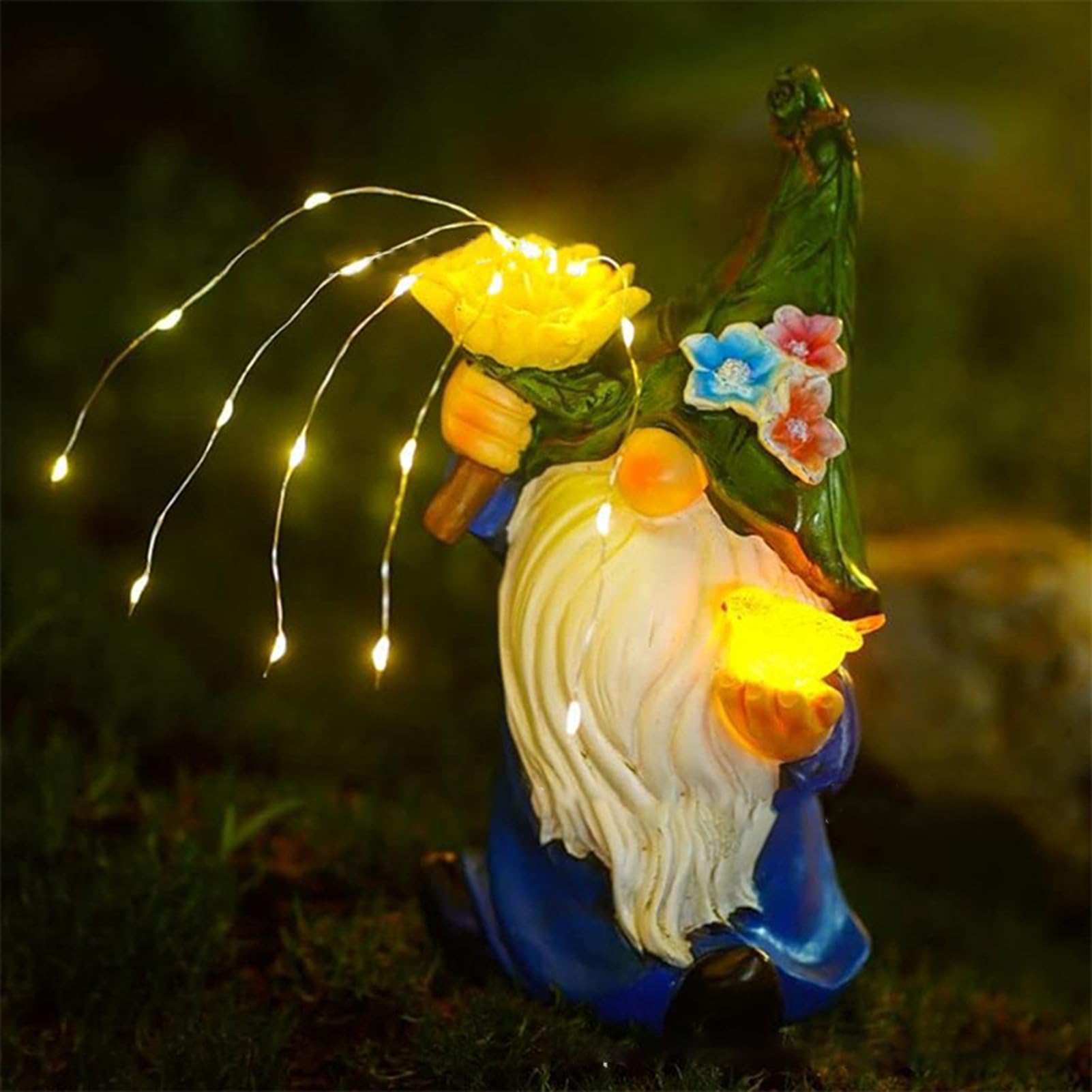 Solar Statues | Garden Decorations Outdoor Solar Statues - Fancy Resin Dwarf Decorative Lantern for Christmas Ornament, Birthday, Hanging and Rack
