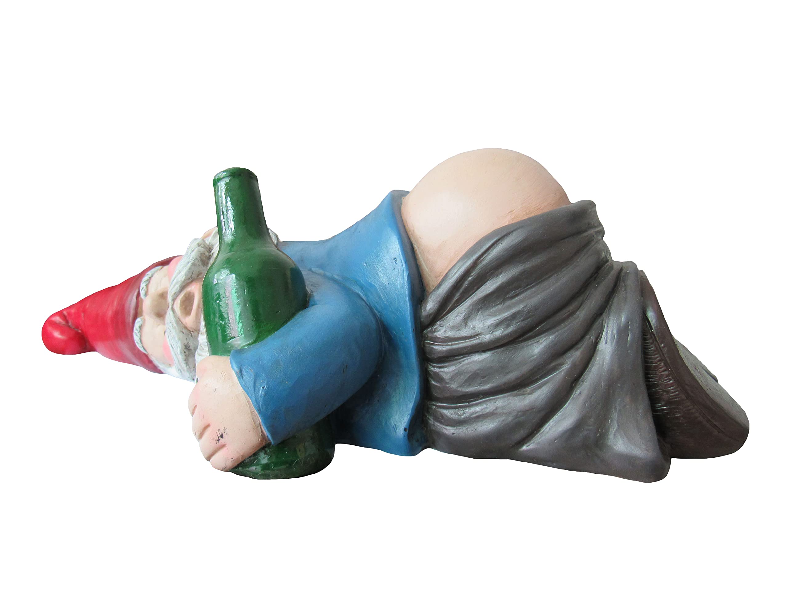 World of Wonders Bottom's Up Passed Out Funny Drunk Gnome Garden Figurine Statue Novelty Gift & Collectible Suitable for Humorous Outdoor Patio Lawn Decor