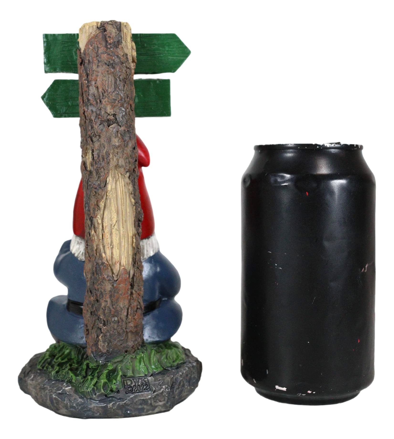Ebros Gift Whimsical Carefree Gypsy Life Mr Gnome Dwarf Stoner Smoking Rolled Stash Sitting by Crossroads Stoner Ave and Baked St Figurine Fantasy Gnomes Fairy Garden Home Decor