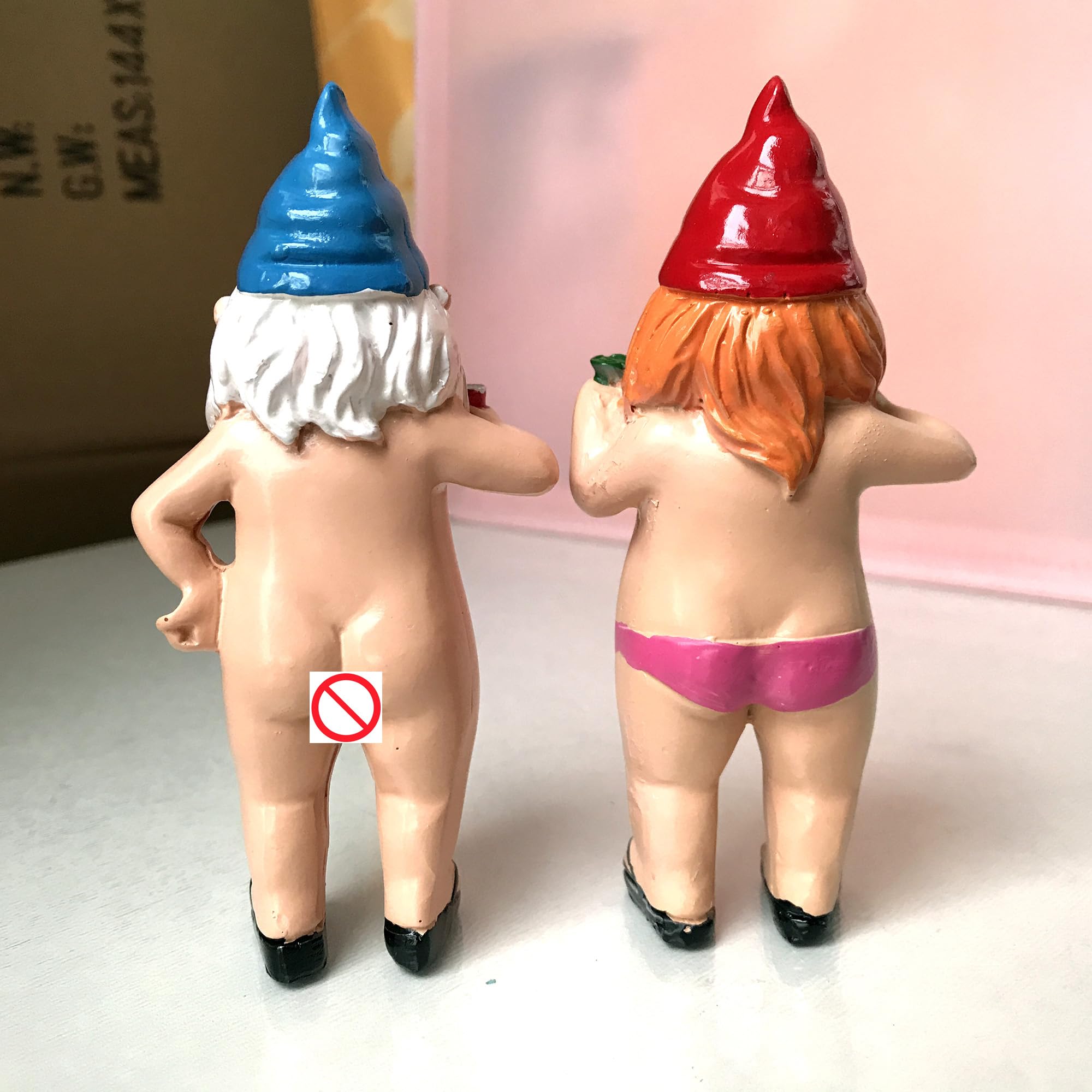 YiMOO Garden Gnomes Funny, Gardening Rude Novelty Unusual Gifts for Women Men Funny Garden Ornaments Outdoor Unusual