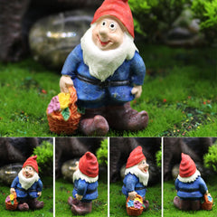 Mini Gnomes Set of 7 - Fairy Garden Accessories, Tiny Gnome Figurines for Miniature Fairy Garden Decor, Plant Pot Decorations