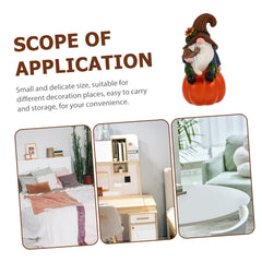Cabilock Gnome Ornaments for Garden Decor Resin Pumpkin Gnome Statue Fall Style for Outdoor Use