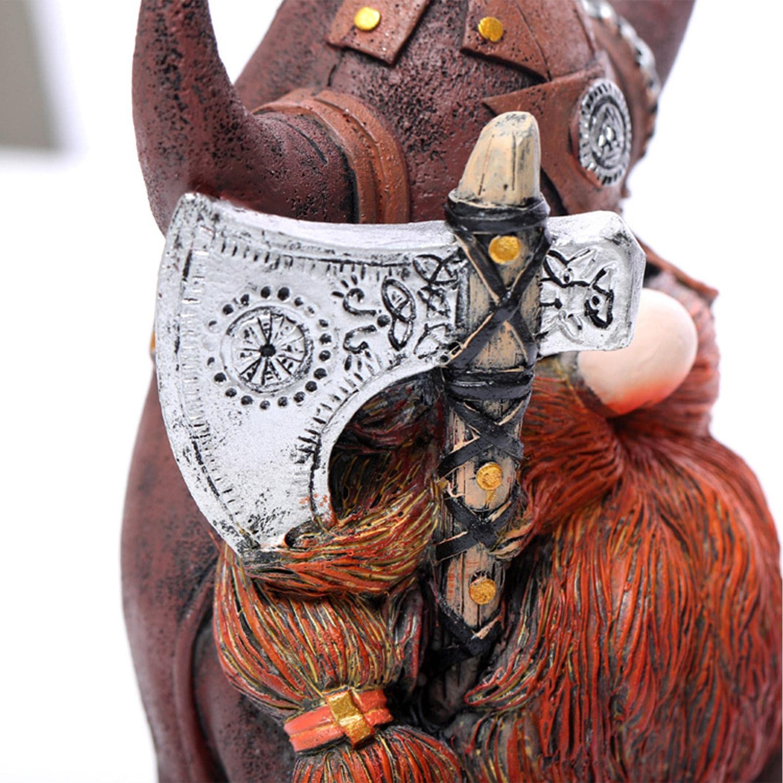 Voiakiu Garden Statue - Victor Axe Warrior Dwarf GNOME Outdoor Garden Decoration Viking Axe Warrior Sculpture Ornaments
