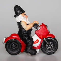 nezababy Funny Garden Gnome Decoration Riding Motorcycle Statues Naughty Figurines Outdoor Indoor Lawn Yard Patio Sculptures Resin