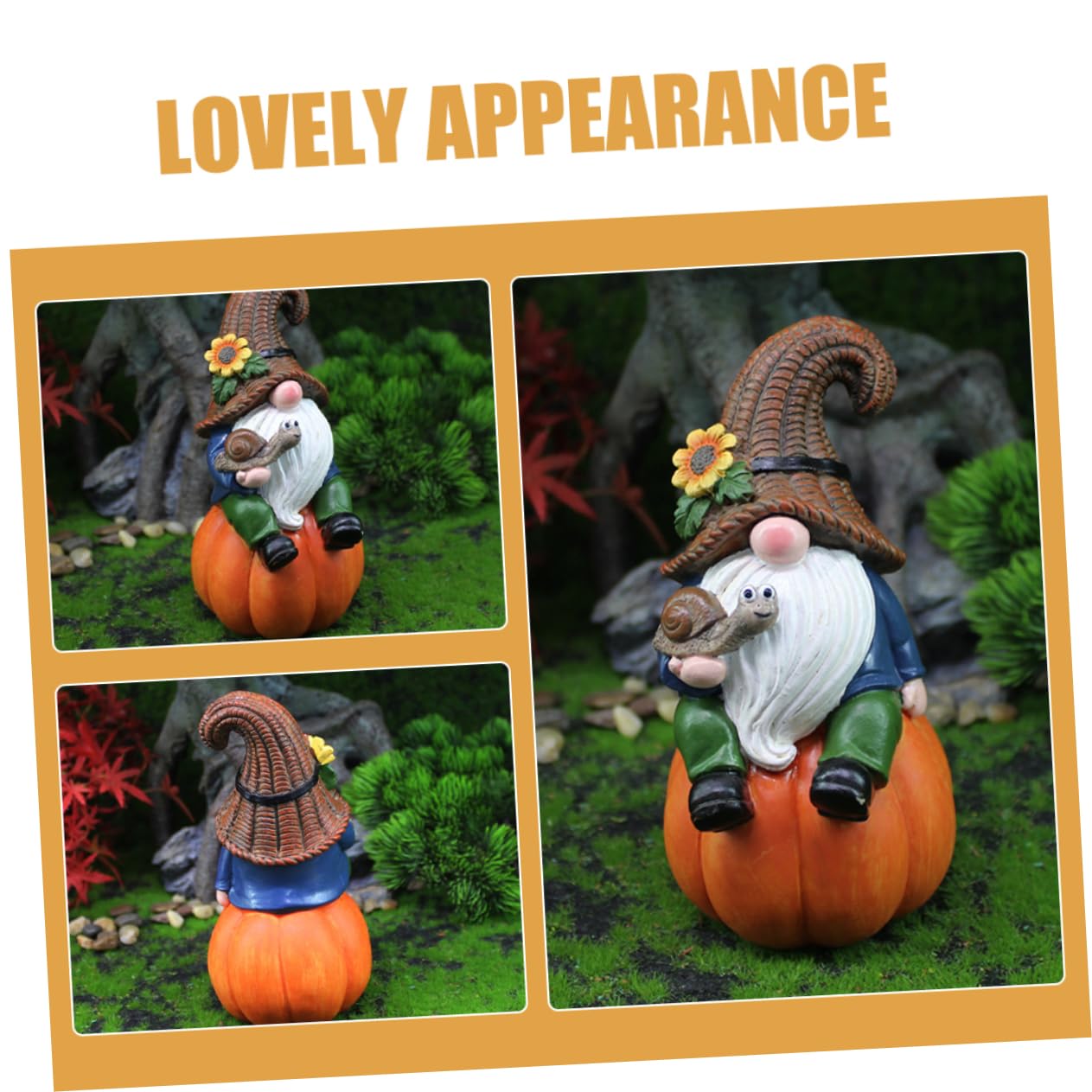 Happyyami Naughty Garden Gnome Statue Adorable Resin Sculpture for Home Patio Decor Unique Festive Ornament for Christmas Holidays Lovely Gnome Garden Decoration