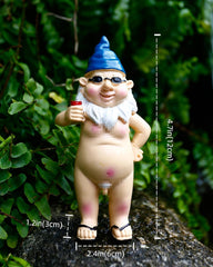 Estefanlo 2Pcs Naughty Garden Gnomes Ornaments Funny Naked Rude Garden Statue Peeing dwarf Indoor or Outdoor Lawn Decorations Novelty Interesting Gifts
