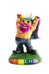 BigMouth Inc. Pride Garden Gnome 9 inch - Funny Outdoor Gnomes - Weather-Proof Lawn Gnome, Yard Gnome, Porch Gnome - Novelty Gnome Statue for Garden Gnome Decor - Funny Gag Gift, Cute Garden Gift
