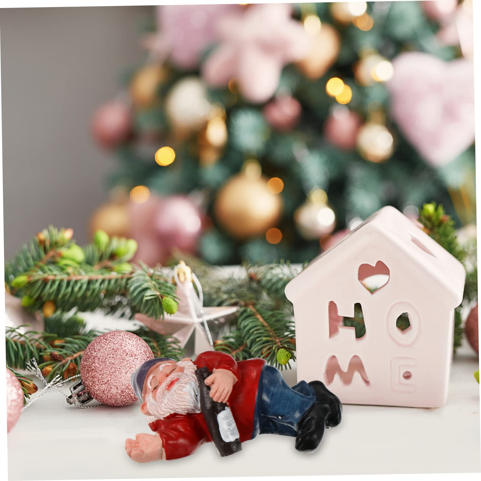 Toyvian 1Pc Dwarf Shaped Garden Ornament Funny Resin Gnome Figurine for Outdoor Decoration for Lawn Home Decor Durable and Weather Resistant Garden Fairy Statues