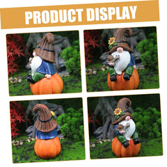 Happyyami Naughty Garden Gnome Statue Adorable Resin Sculpture for Home Patio Decor Unique Festive Ornament for Christmas Holidays Lovely Gnome Garden Decoration